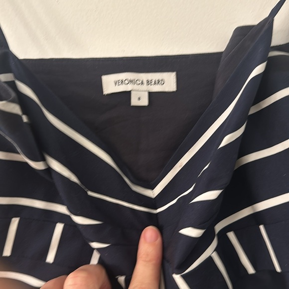 Veronica Beard Blige Striped Midi Length Dress - Picture 3 of 10